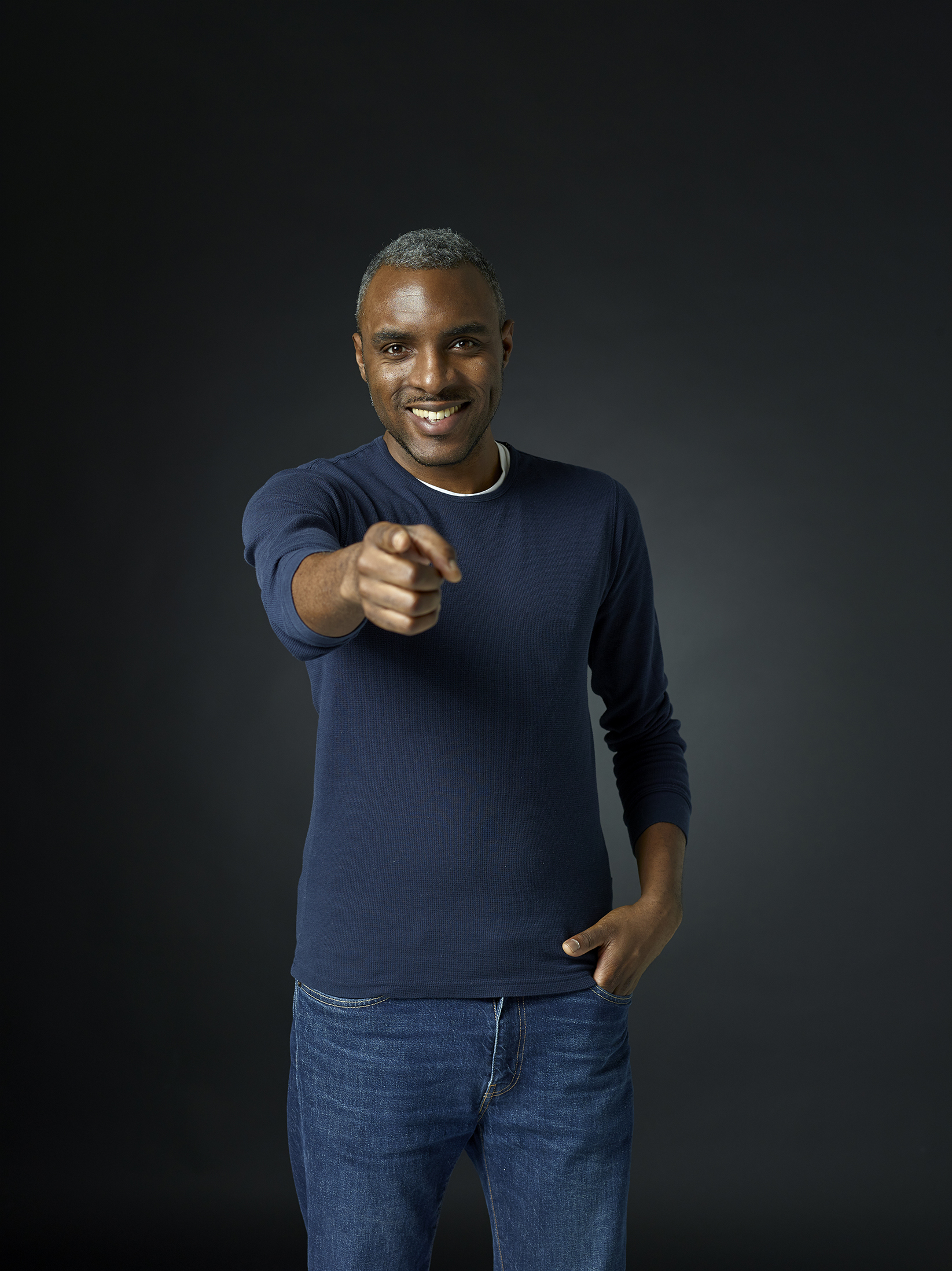 Smiling male model photograph